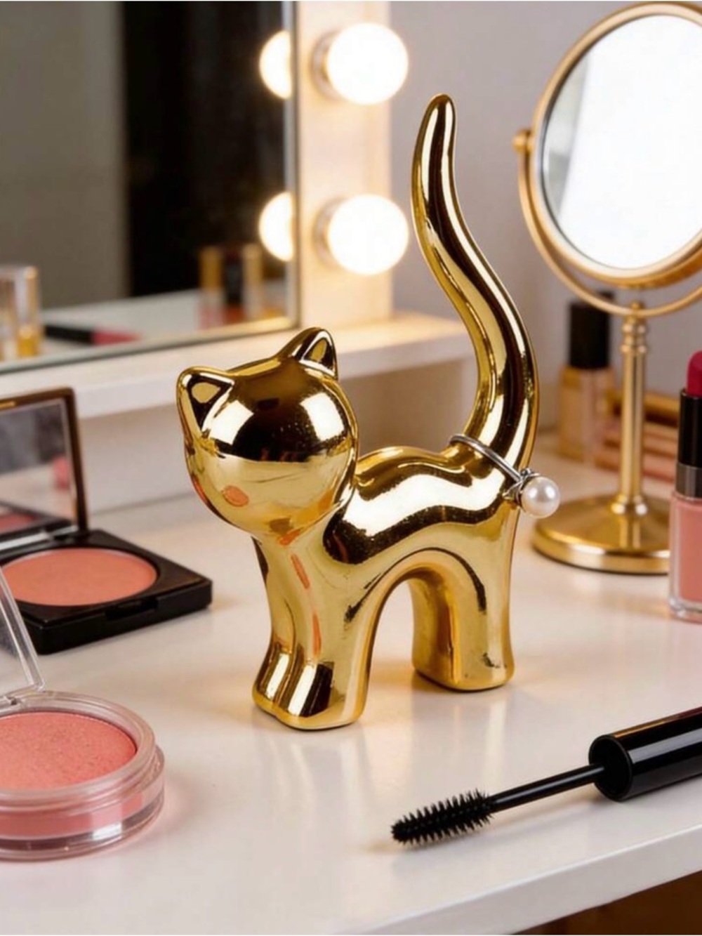 GoldCat Ring Holder